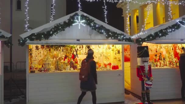 Vilnius Lithuania Circa December Christmas Fair And Christmas Tree In Cathedral Square December 2016
