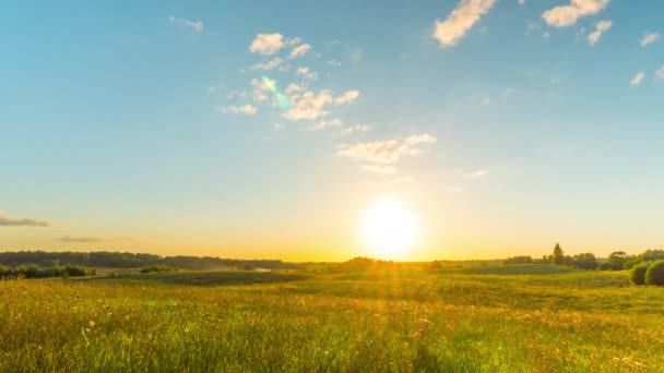 Paisagem Rural Pôr Sol Lapso Tempo — Vídeo de Stock