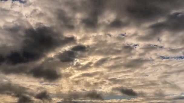 Partly Cloudy Skies Sunrise Time Lapse — Stock Video