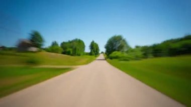 Kırsal bir yolda gezi, hızlandırılmış