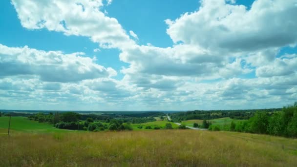 Ländliche Landschaft Mit Wolken Zeitraffer — Stockvideo