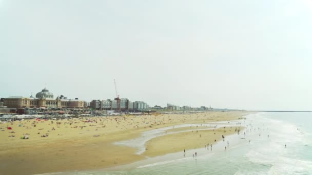 Países Bajos Haya Circa Julio 2018 Vista Playa Ciudad Mar — Vídeo de stock