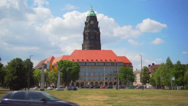 Dresden Tyskland Omkring Juli 2018 Steigenberger Hotel Saxe — Stockvideo
