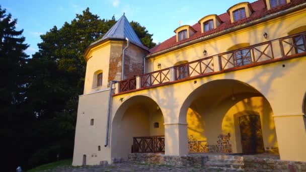 Castelo Norviliskiu Pôr Sol Lituânia — Vídeo de Stock