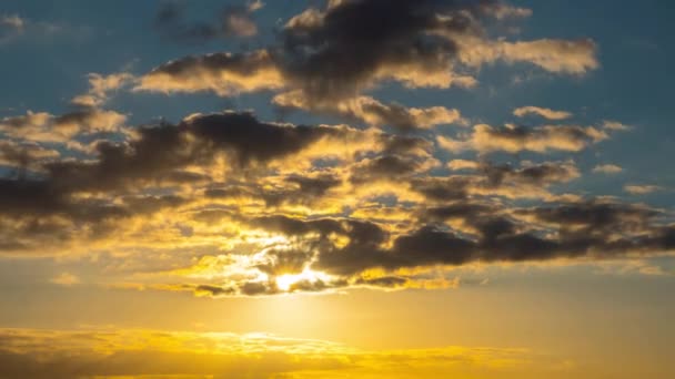 Zon Wolken Timelapse — Stockvideo