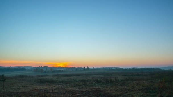 Alba Paesaggio Autunnale Time Lapse — Video Stock