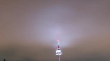 Sisteki tv kulesi, Vilnius, Litvanya, hızlandırılmış
