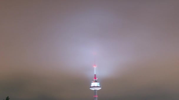 Torre Nevoeiro Vilnius Lituânia Lapso Tempo — Vídeo de Stock