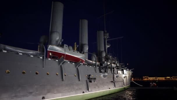 サンクトペテルブルク ロシア 2019年6月頃 有名な巡洋艦オーロラ — ストック動画