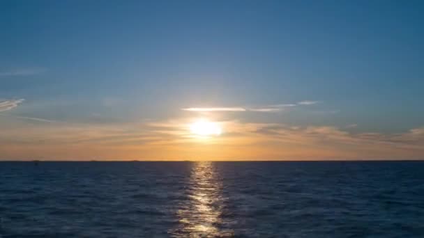 Solnedgång Havet Time Lapse — Stockvideo