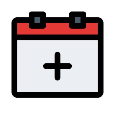 Takvim web simgesi tasarım, renkli vektör çizim