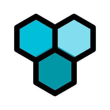 Kristal atomik yapısı, vektör simgesi tasarım