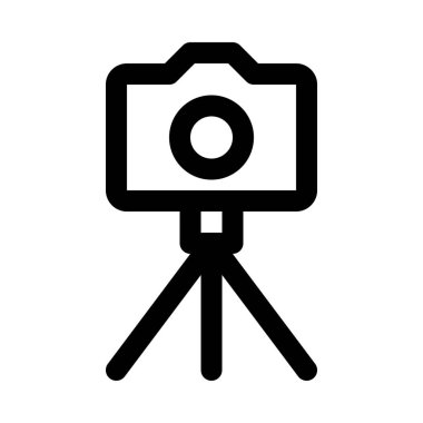 Taşınabilir fotoğraf makinesi standı, vektör simgesi tasarım