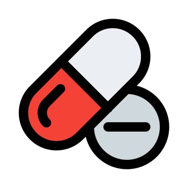 Tablet ve kapsül, tıp vektör simgesi