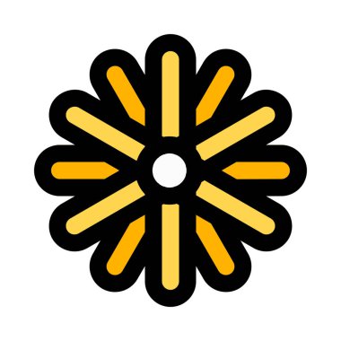 Krizantem bahar çiçek, renkli vektör simgesi