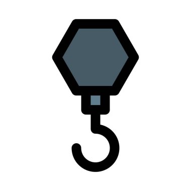 Vinç kaldırma kanca simgesi, vektör çizim