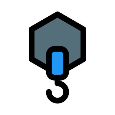 Ağır kaldırma vinç kutsal kişilerin resmi, vektör çizim