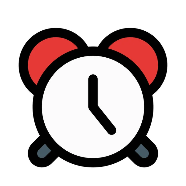 Clásico Icono Reloj Despertador Ilustración Vector Colores — Vector de stock