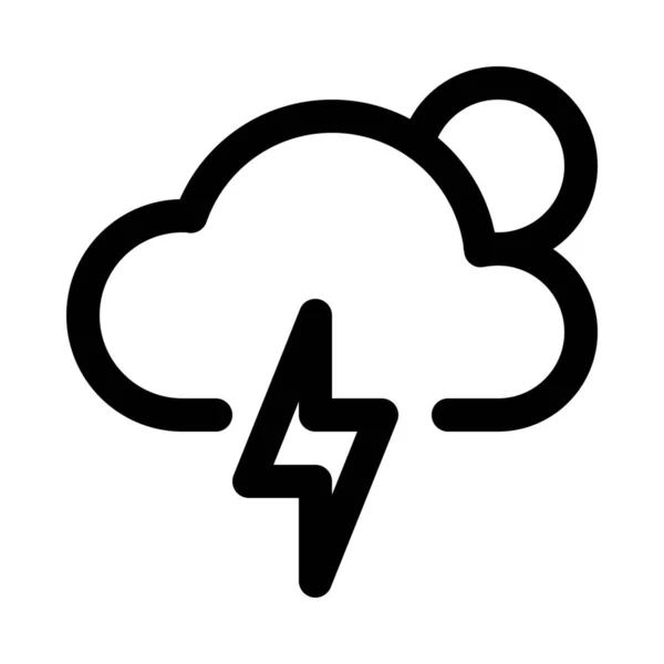 Vektor Illustration Der Wetterlinie Symbol — Stockvektor