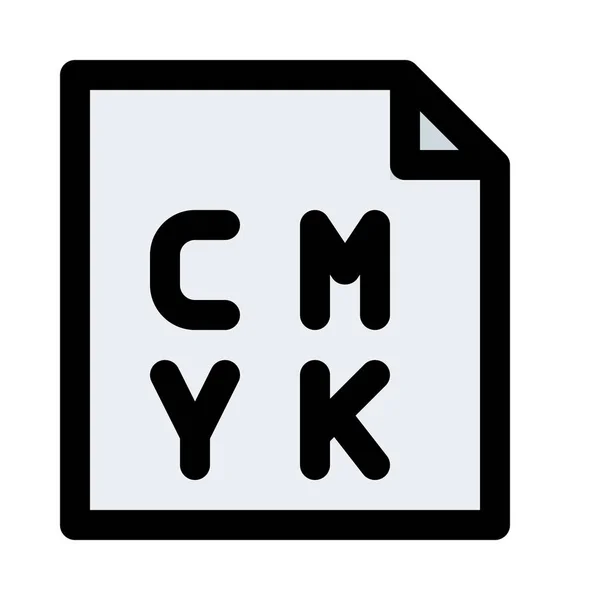 File Cmyk Elaborato Progettazione Icone Vettoriali — Vettoriale Stock