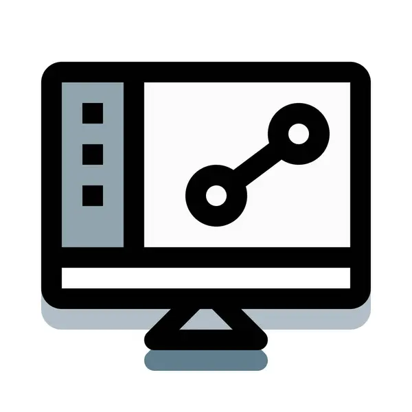 Software Progettazione Digitale Progettazione Icone Vettoriali — Vettoriale Stock