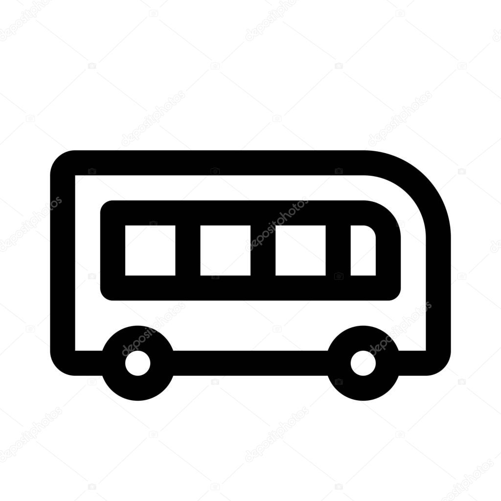 Charter bus icon, vector illustration