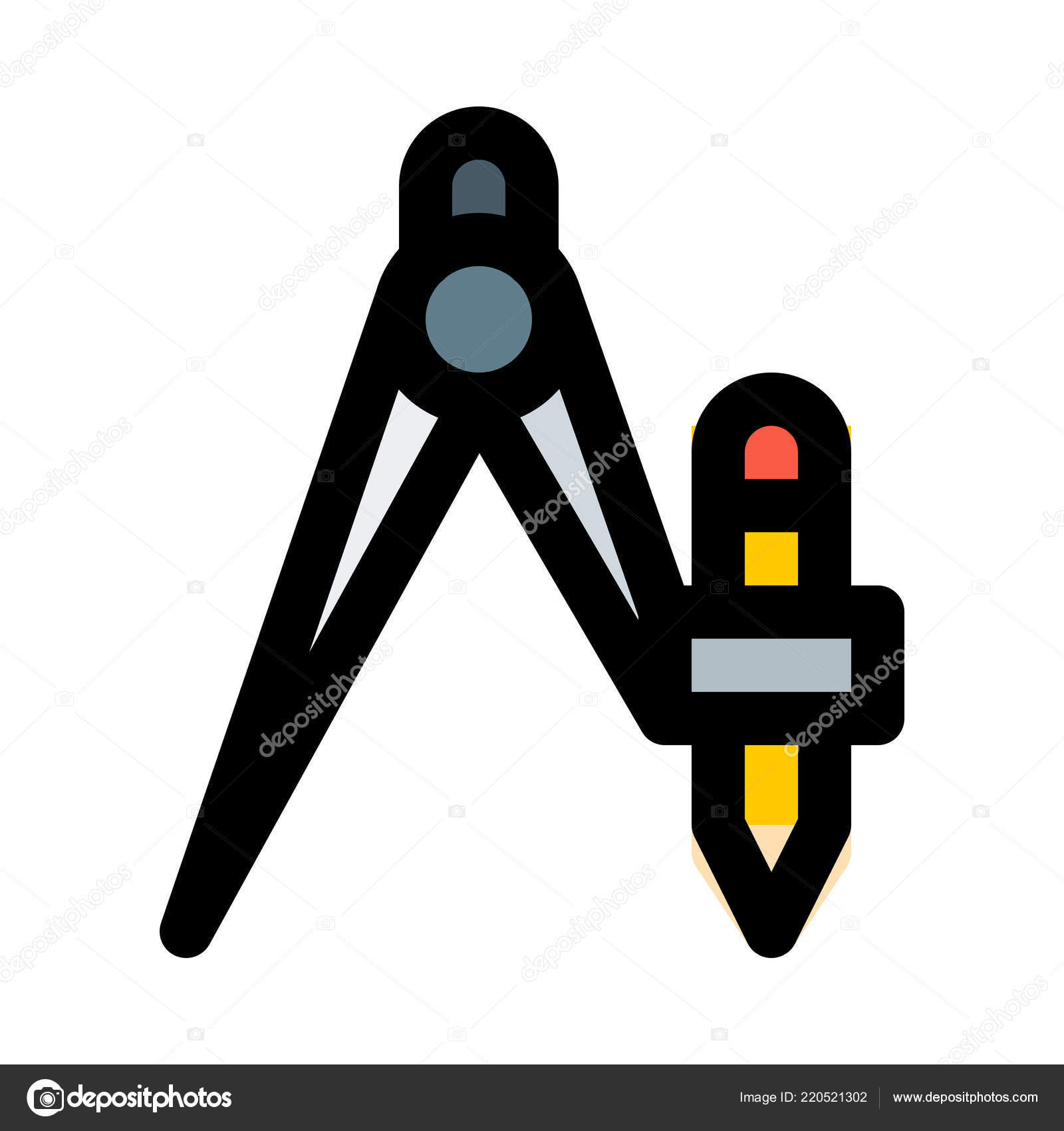 Drawing Compass Tool Vector Icon Design Stock Vector C Get4net