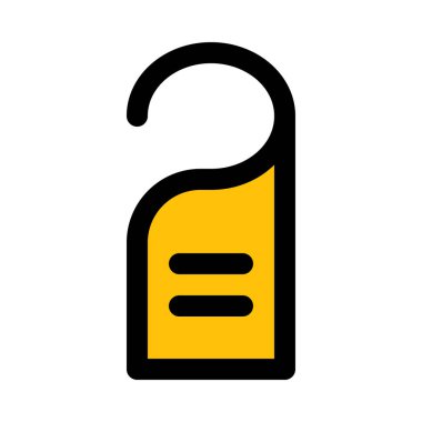 Kapıda asılı, seyahat vektör simgesi tasarım mesaj