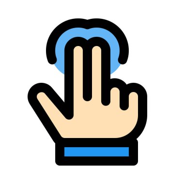 Çift parmak dokunun, renkli vektör simgesi