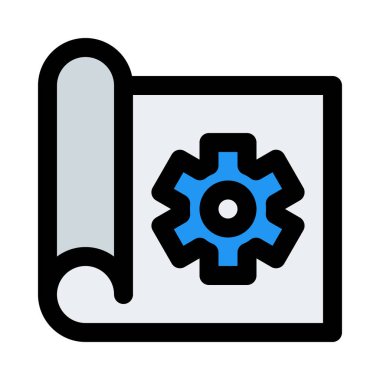 Teknik bakım vektör simgesi tasarım çizim,