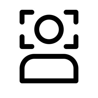 Yüz algılama özelliği, vektör simgesi tasarım