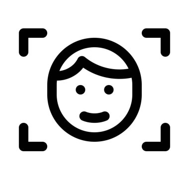 yüz tanıma, vektör simgesi tasarım