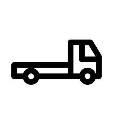 Flatbed kamyon kutsal kişilerin resmi, vektör çizim