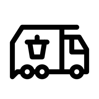 Kamyon simgesi tasarım vektör çizim 