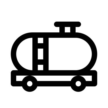 Gaz römork simgesine izole arka plan