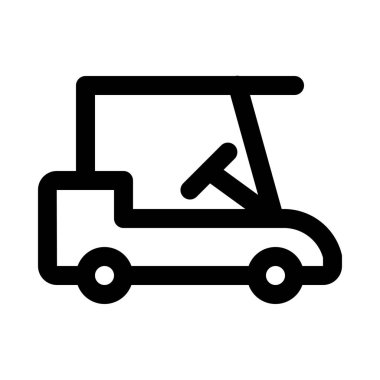 Golf cart kutsal kişilerin resmi, vektör çizim