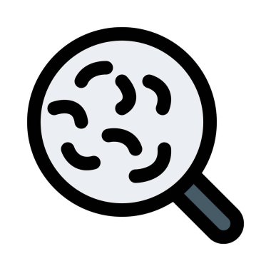 Mikroorganizma mikroplar büyütmek, simgesi tasarım vektör