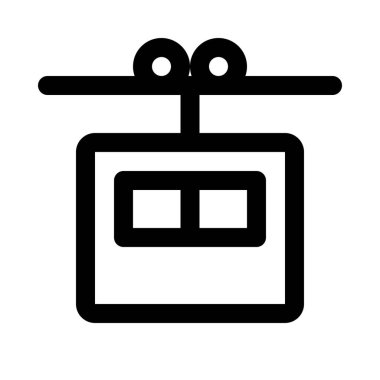 Gondol Asansör kutsal kişilerin resmi, vektör çizim