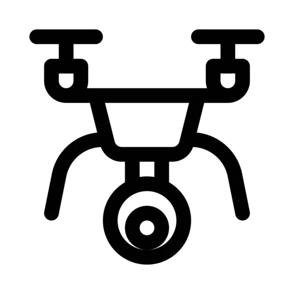 Drone Video Diseño Icono Vector — Vector de stock