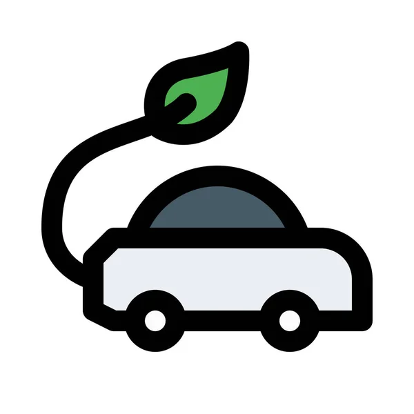 Pollution Free Car Icon Vector Illustration — Stock Vector