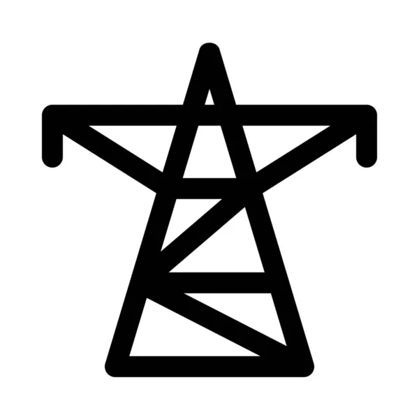 Πύργος Μετάδοσης Ηλεκτρικής Ενέργειας Διάνυσμα Εικονίδιο Σχεδιασμός — Διανυσματικό Αρχείο