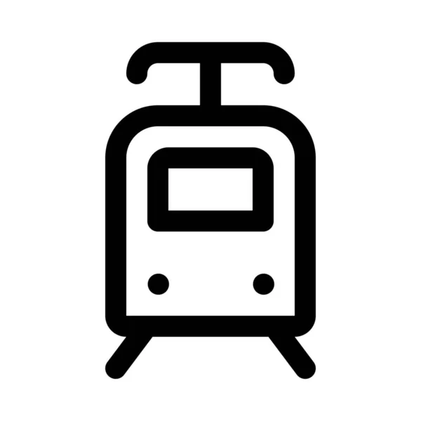 Icono Del Tren Eléctrico Sobre Fondo Aislado — Vector de stock