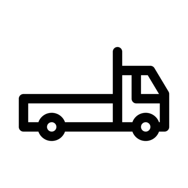 Płaski Ciężarówka Ikona Ilustracji Wektorowych — Wektor stockowy