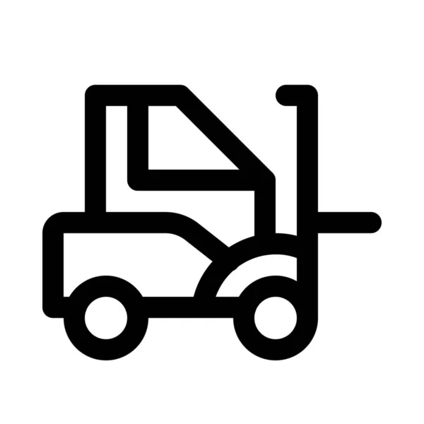 Ikon Forklift Pada Latar Belakang Terisolasi - Stok Vektor