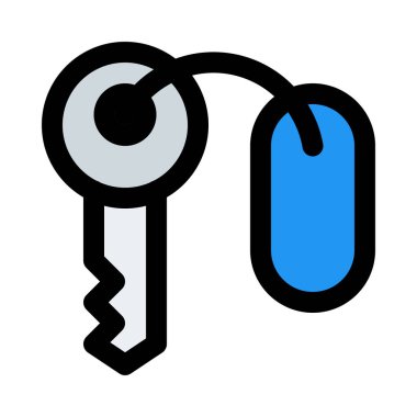 Otel odası anahtarı, seyahat vektör simgesi tasarım