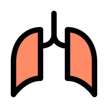 Akciğerler, solunum organı, tıp vektör simgesi