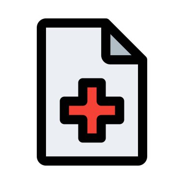 Sabırlı, tıp vektör ikon tıbbi rapor