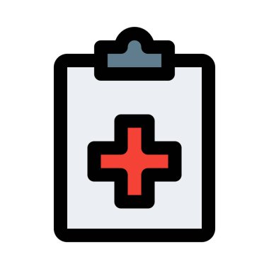 Hastalar sağlık raporu, tıp vektör simgesi