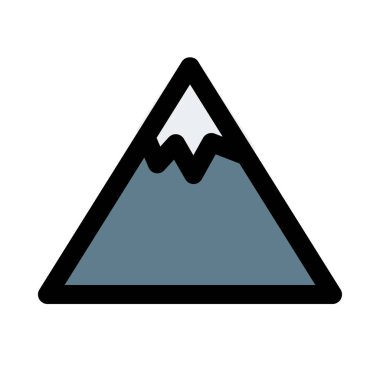 Kar en yüksek dağ, vektör simgesi tasarım