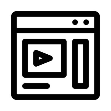 Film izole arka planda, siyah ve beyaz vektör simge akarsu